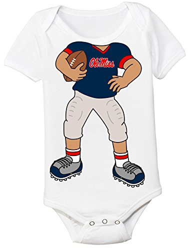 Future Tailgater Mississippi Ole Miss Rebels Heads Up Football Baby Onesie -3-6 Months-