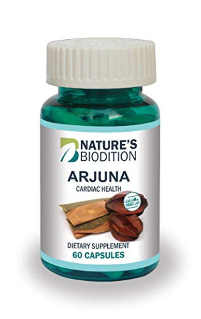 Natures Biodition - Arjuna Supplement for Cardiovascular and Heart Health- Natural Formula - Arjuna bark Extract Powder, 600mg for Blood Pressure Control, Support, Management. 60 Veg Capsules Natures Biodition - Arjuna Supplement for Cardiovascular and Heart Health- Natural Formula - Arjuna bark Extract Powder, 600mg for Blood Pressure Control, Support, Management. 60 Veg Capsules