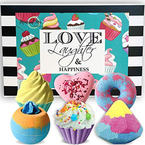 Bath Bombs Gift Set- 6 Aromatherapy Bath Bomb with Organic Essential Oils- Moisturizing Spa Fizzies- Bubble Bath for Women, Girls, Kids. Relaxation and Stress Relief Gift for Mothers Day, Birthday