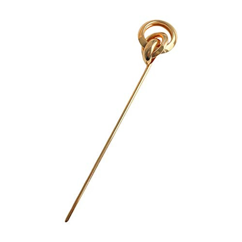 A FEI Minimalist Women Metal Hair Stick Chignon Pin Round Ball Hollow Out Gold Chopstick Hairpin Vintage Jewelry Updo Bun Holder Styling - Used in an Assortment of Different Hair Styles