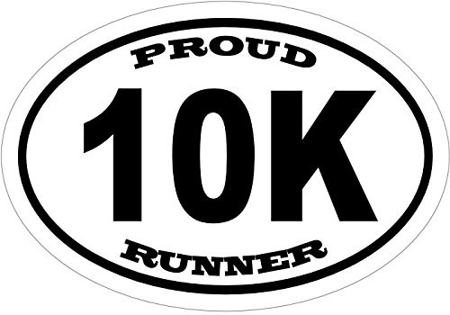 WickedGoodz Proud 10K Runner Window Decal - Marathon Bumper Sticker - Perfect for Runners and Marathoners Gift