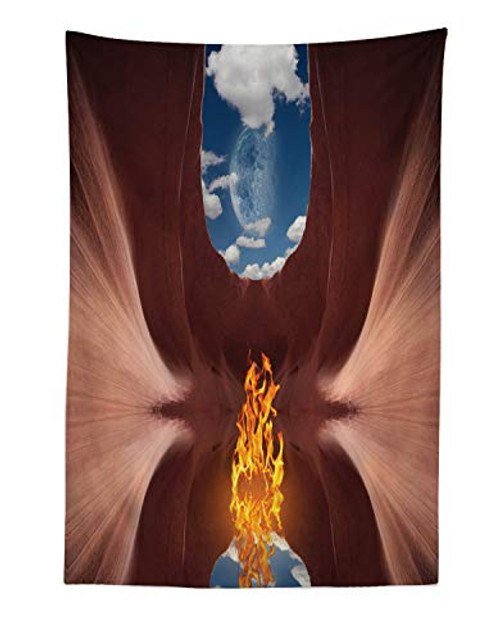 Lunarable Psychedelic Tapestry, Surreal Digital Generate Psychedelic Water Cave Trippy Design, Fabric Wall Hanging Decor for Bedroom Living Room Dorm, 30" X 45", Multicolor