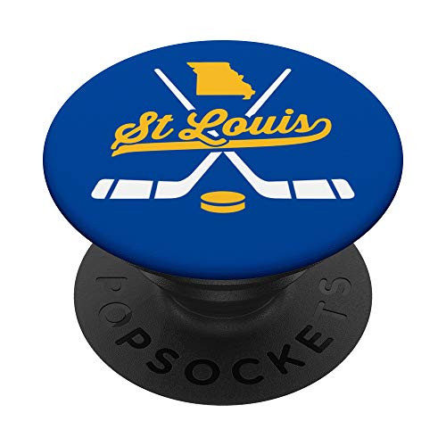 Vintage St. Louis Ice Hockey Sticks Sports Team Fan Gift PopSockets PopGrip- Swappable Grip for Phones  and  Tablets