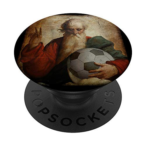 Funny Football Fans and Soccer Worshippers Holy Soccer Ball PopSockets Grip and Stand for Phones and Tablets Funny Football Fans and Soccer Worshippers Holy Soccer Ball PopSockets Grip and Stand for Phones and Tablets