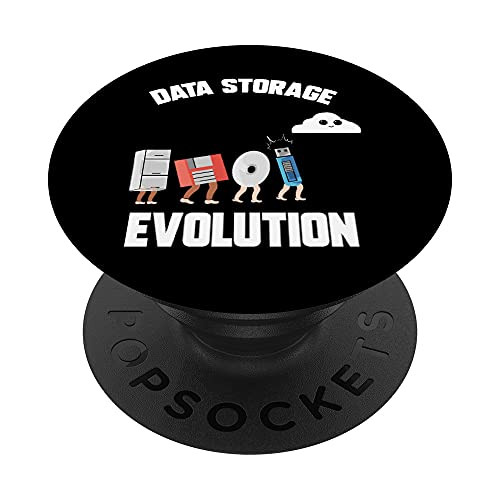 Data Storage Evolution - Funny Admin  and  Coder PopSockets PopGrip- Swappable Grip for Phones  and  Tablets