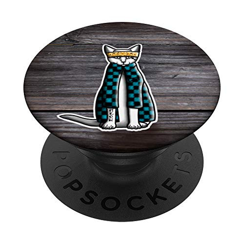 Gato Cholo - Tattooed Kitty Cat PopSockets Grip and Stand for Phones and Tablets