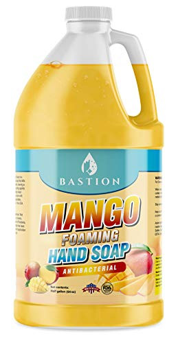 Antibacterial Hand Soap - Mango Foaming Hand Wash - 1/2 Gallon -64 oz.- Bulk. Refill Jug. Mango Scented. Non-toxic. Made in the USA.