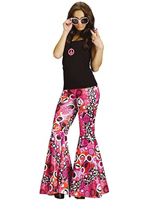 Fun World Women's Power Bell Bottoms Adult Costume, Multicolored, Medium/Large