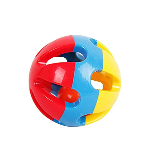 Baby Rattle Ball Baby Grab and Spin Handle Rattle Shaker Early Educational Ring Rattle Teether Gift for 3, 6, 9, 12 Month Newborn Toddler -A-