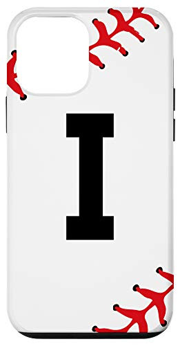 iPhone 12 mini Baseball Letter I Initial Gift Ball Player Gift for Guys Case