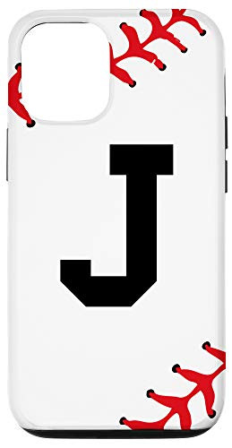 iPhone 12/12 Pro Baseball Letter J Initial Gift Ball Player Gift for Guys Case