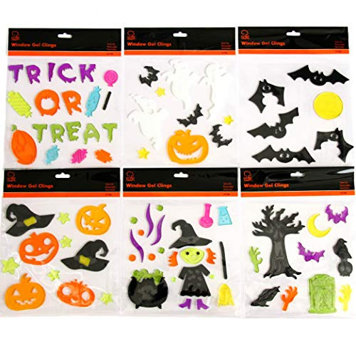 Chef Craft Select Halloween Window Gel Clings, 9 inch, Design May Vary