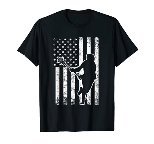 Lacrosse LAX American USA Flag Shirt T-Shirt T-Shirt Lacrosse LAX American USA Flag Shirt T-Shirt T-Shirt