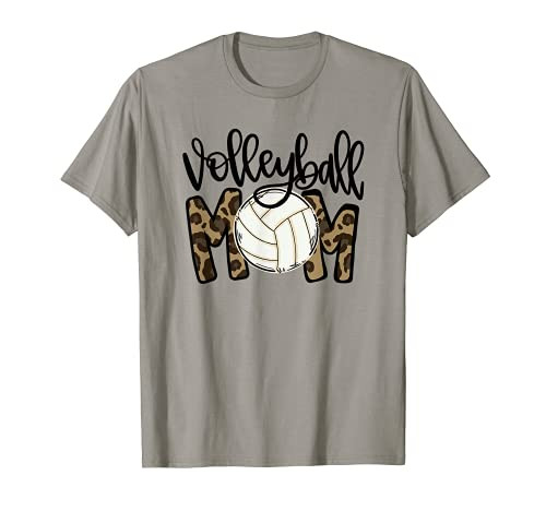 Volleyball Mom Leopard Funny Ball Mom Mother's Day Gift T-Shirt Volleyball Mom Leopard Funny Ball Mom Mother's Day Gift T-Shirt