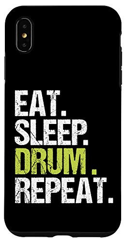 iPhone XS Max Eat Sleep Drum Repeat Drummer Fan Lover Christmas Gift Case