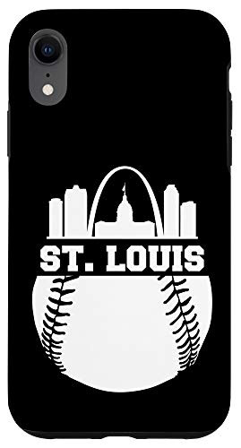 iPhone XR St Louis Baseball Fan Cityscape Sky-Line Sports Lovers Gifts Case