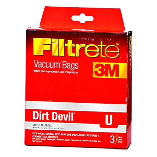 EUREKA Dirt Devil Size U Filtrete Vacuum Bag -Pack of 3-