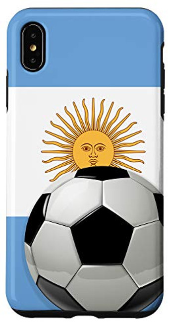 iPhone XS Max Soccer Ball Player Argentinia National Flag Football Gift Case