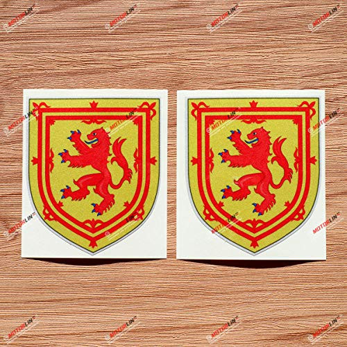 Scotland Scottish Coat of arms Shield Vinyl Decal Sticker - 2 Pack Reflective, 4 Inches - for Car Boat Laptop Cup Scotland Scottish Coat of arms Shield Vinyl Decal Sticker - 2 Pack Reflective, 4 Inches - for Car Boat Laptop Cup