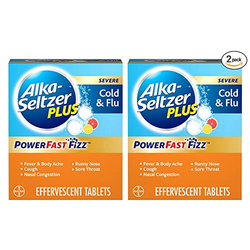 Alka-Seltzer Plus Severe Cold  and  Flu Powerfast Fizz Citrus Effervescent Tablets Twinpack, 2x20ct, 40 Count