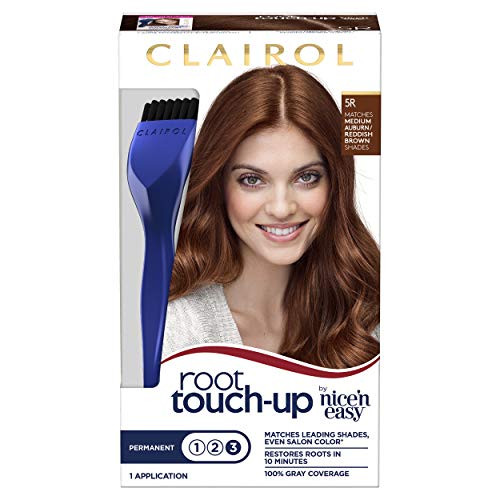 Clairol Root Touch-up Permanent Hair Color, 5R Medium Auburn Reddish Brown, 1 Count