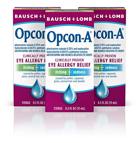 Allergy Eye Drops by Bausch  and  Lomb, for Itch  and  Redness Relief, 15 mL -Pack of 3-