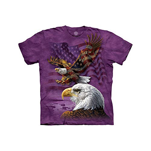 The Mountain Eagle Flag Collage Child T-Shirt, Purple, Small The Mountain Eagle Flag Collage Child T-Shirt, Purple, Small
