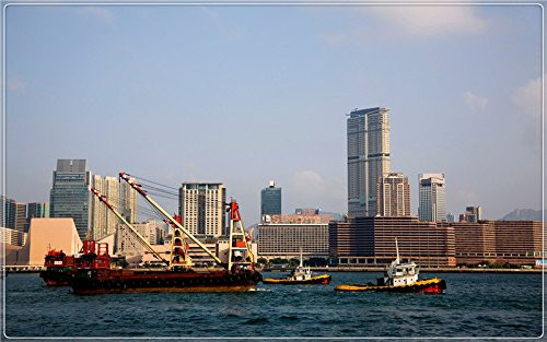 Hong Kong's Victoria harbour view tourism scenery features creative tourism souvenirs Magnetic fridge magnet -5-