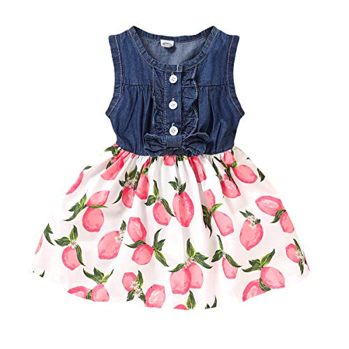 Kucnuzki Baby Girl Princess Dresses 12 Months Girl Summer Clothes Toddler Short Sleeve Denim Tutu Skirt for Girl 12-18 Months -Pink- Kucnuzki Baby Girl Princess Dresses 12 Months Girl Summer Clothes Toddler Short Sleeve Denim Tutu Skirt for Girl 12-18 Months -Pink-