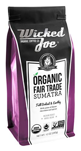 Wicked Joe Coffee Sumatra Whole Bean, 12 oz