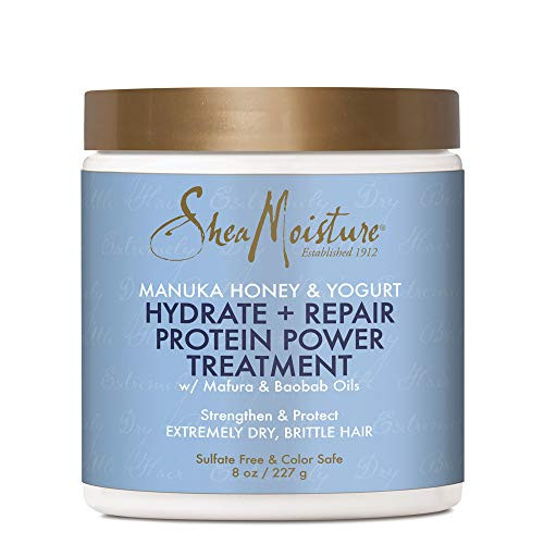 Shea Moisture Manuka Honey and Yogurt Hydrate Plus Repair Protein Power for Unisex Treatment, 8 Ounce