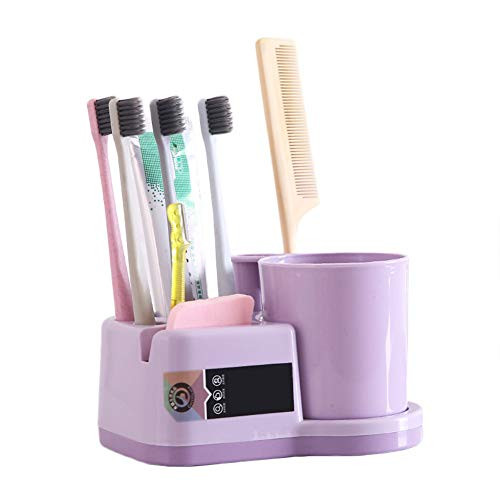 LAAT Toothbrush Holder Bathroom Storage Organizer Stand Plastic Toothbrush Holder Toothpaste Holder Stand Toothbrush Toothpaste Case Holder Container for Bathroom,Room,Kitchen