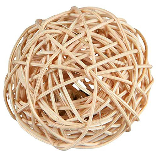 TRIXIE Wicker Ball with Bell, Ø 4cm