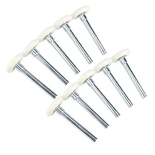 10PCS Garage Door Rollers Nylon Garage Door Roller Garage Door Bearing Wheel 2'' Stem Garage Door Roller