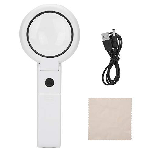 Magnifying Lamp, 7X Handheld Large Magnifying Glass with Bright Led Light for Reading, Painting, Sewing  and  Needle Crafts, Puzzle  and  Hobby Fans