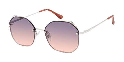 TAHARI TH793 Hexagon-Shaped Metal UV Protective Women's Sunglasses. Wear Year-Round. Elegant Gifts for Women, 57 mm