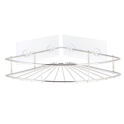 Shower Rack Corner, Stainless Steel Corner Shower Caddy, Adhesive Bath Shelf Storage Organizer for Bathroom Toilet Kitchen Dorm