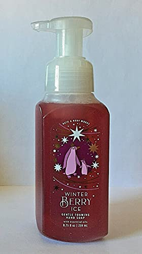 White Barn Candle Company Bath and Body Works Gentle Foaming Hand Soap w/Essential Oils- 8.75 fl oz - Winter 2020 - Many Scents -Winterberry Ice-