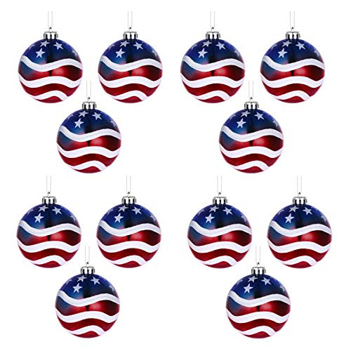 12PCS Independence Day Hanging Ball-Red and Blue Star 4th of July Patriotic Ball Ornaments Party Decor for Holiday Tree Decorations American 4th of July Hanging Ball Ornament Ball Decor for Memorial Day 12PCS Independence Day Hanging Ball-Red and Blue Star 4th of July Patriotic Ball Ornaments Party Decor for Holiday Tree Decorations American 4th of July Hanging Ball Ornament Ball Decor for Memorial Day