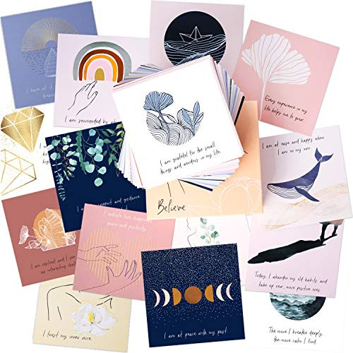 RYVE Affirmation Cards for Women - 45 Positive Affirmations Cards and Inspirational Cards, Encouragement Cards, Meditation Cards, Motivational Cards, Self Care Gifts, Yoga Gifts, Daily Affirmations RYVE Affirmation Cards for Women - 45 Positive Affirmations Cards and Inspirational Cards, Encouragement Cards, Meditation Cards, Motivational Cards, Self Care Gifts, Yoga Gifts, Daily Affirmations