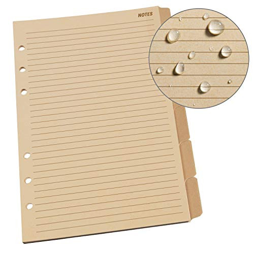 Rite in the Rain Weatherproof Generic Planner Tab Set, 5" x 7", Tan Sheets -No. 9271-