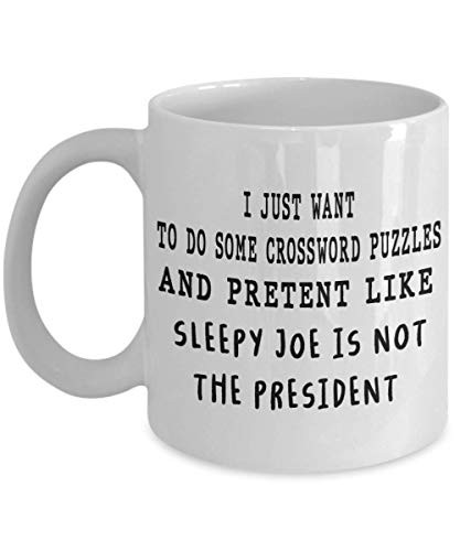 Crossword Puzzles Mug Do Crossword Puzzles And Sleepy Joe Biden Crossword Puzzlesr Gift Anti Biden Mug For Republicans Trump Fans Crossword Puzzles lo