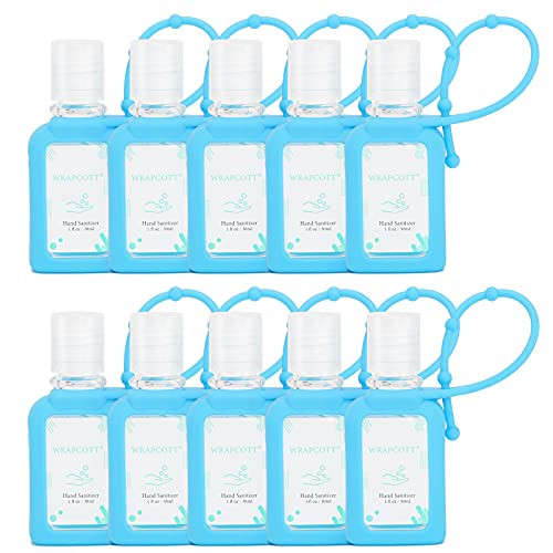 Hand Sanitizer Gel 10-Pack 1 oz Travel Size 75 percent Alcohol No Rinse Instant Clean with No Water Needed Advanced Hand Sanitizer -10-