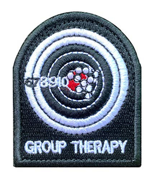 Antrix Tactical Group Therapy Team Bullseye Target Applique Fastener Hook and Loop Military Emblem Badge Patch for Backpacks Caps Hats Bags Collection 2.75x2.45"