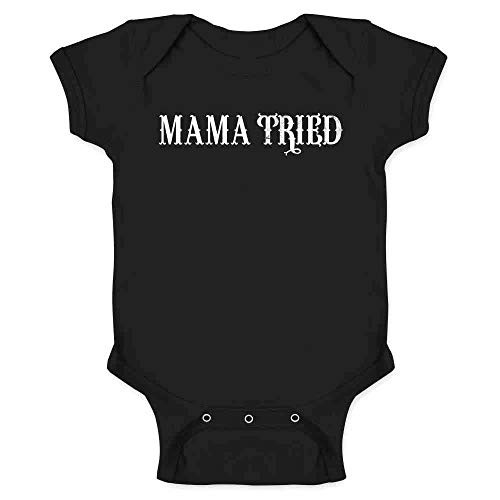 Pop Threads Mama Tried Retro Country Black 6M Infant Baby Boy Girl Bodysuit