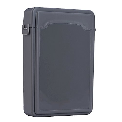 3.5" HDD Storage Box Case Dust-Proof PP SSD HDD Disk Case Computer Hard Drive Enclosures for 3.5" HDD and SSD-Gray-
