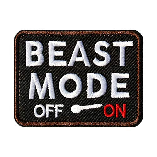 Beast Mode Patch on Military Tactical Combat Badge Swat Decorative Decal Emblem Embroidered Hook and Loop for Hats, Clothes, Backpacks, Uniforms, Tactical Gears, etc.
