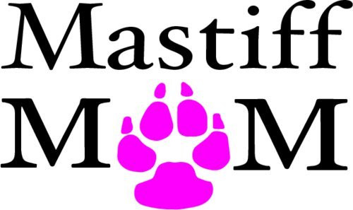 WickedGoodz Pink Paw Mastiff Mom Vinyl Window Decal - Dog Breed Bumper Sticker - Perfect Mastiff Dog Pet Owner Gift WickedGoodz Pink Paw Mastiff Mom Vinyl Window Decal - Dog Breed Bumper Sticker - Perfect Mastiff Dog Pet Owner Gift