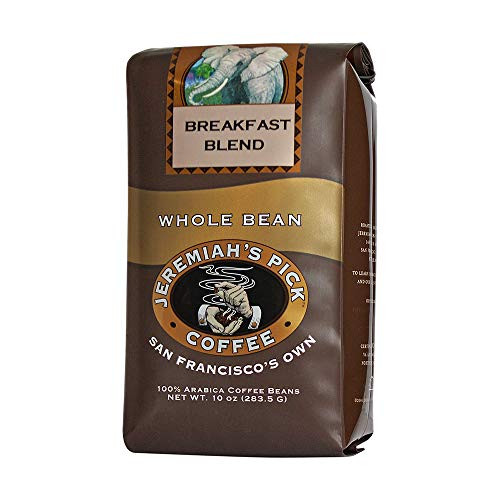 Jeremiah's Pick Coffee Breakfast Blend, Dark Roast Whole Bean Coffee, 10-Ounce Bags (Pack of 3)