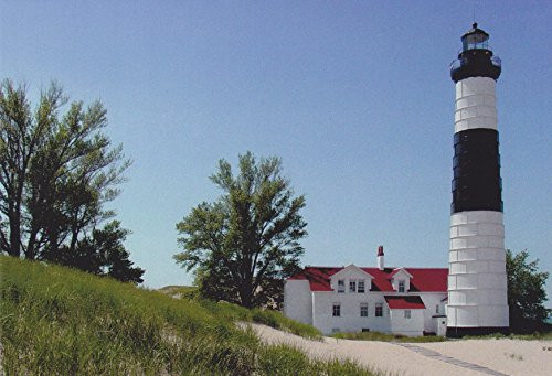 LIGHTHOUSES15 - BIG SABLE POINT LIGHT LUDINGTON, MICHIGAN - - Another Beautiful LIGHTHOUSE POSTCARD from HibiscusExpress LIGHTHOUSES15 - BIG SABLE POINT LIGHT LUDINGTON, MICHIGAN - - Another Beautiful LIGHTHOUSE POSTCARD from HibiscusExpress